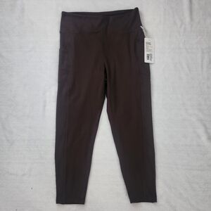 BALANCE COLLECTION Womens Easy Eclipse Dark Brown High-Waisted 25" Ankle Legging